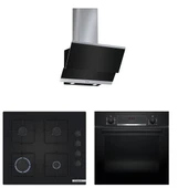 Bosch 3lü (DWK065G60T-POP6C6P30O -HIF534EB3T) siyah Ankastre Set - 1