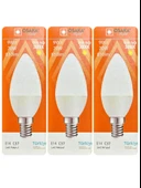(3 Adet) Osaka 9W (70W) Sarı Işık (3000K) E14 Duylu (İnce Duy) Led Mum Ampul thumbnail 1