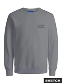 Jack Jones Logo Bisiklet Yaka Relax Fit Erkek Sweat 12290659 thumbnail 2