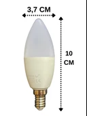 (5 Adet) Osaka 9W (70W) Sarı Işık (3000K) E14 Duylu (İnce Duy) Led Mum Ampul - 3