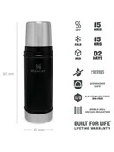 Stanley 0.47 L Classic Vac Btl Legendary Termos Siyah 10-01228-073 - 3