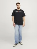 Jack Jones Carp Logo Büyük Beden Erkek Tişört 12184987 - 3