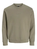 Jack Jones Stance Bisiklet Yaka Relax Fit Erkek Sweat 12282821 - 1
