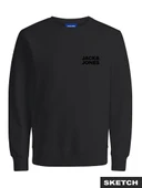 Jack Jones Logo Bisiklet Yaka Relax Fit Erkek Sweat 12290659 - 2