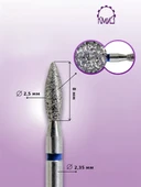 Kmiz Elmas Manikür Törpü Ucu Sivri Ateş Model Mavi 0.25 114077 thumbnail 2