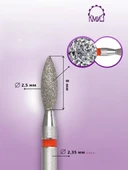 Kmiz Elmas Manikür Törpü Ucu Sivri Ateş Model Kırmızı 0.25 117969 thumbnail 2