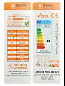 (3 Adet) Osaka 9W (70W) Beyaz Işık (6500K) E14 Duylu (İnce Duy) Led Mum Ampul - 4