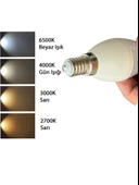 (3 Adet) Osaka 6W (50W) Günışığı (4000K) E14 Duylu (İnce Duy) Led Mum Ampul thumbnail 5