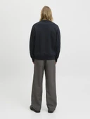 Jack Jones Blachad Brandıng Bisiklet Yaka Erkek Sweat 12261386 thumbnail 4