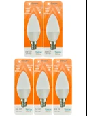 (5 Adet) Osaka 9W (70W) Beyaz Işık (6500K) E14 Duylu (İnce Duy) Led Mum Ampul thumbnail 1