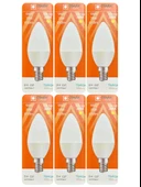 (6 Adet) Osaka 9W (70W) Sarı Işık (3000K) E14 Duylu (İnce Duy) Led Mum Ampul thumbnail 1