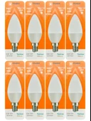 (8 Adet) Osaka 9W (70W) Beyaz Işık (6500K) E14 Duylu (İnce Duy) Led Mum Ampul thumbnail 1