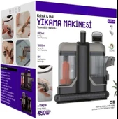 450W Sulu Yıkama Makinesi Halı Koltuk Döşeme Yatak Kanepe Puf Temizleme Leke Çıkartma Makinesi thumbnail 2