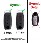 Nissan Yeni Kasa Uyumlu Qashqai  X-Trail Juke Smart Kumanda Anahtar Kılıfı Oto Anahtarlık thumbnail 10