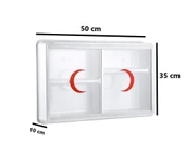 Omnipazar CLK-158 Plastik Küçük İlk Yardım Ecza Dolabı 4 Bölmeli Beyaz - 2