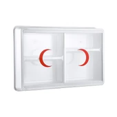 Omnipazar CLK-158 Plastik Küçük İlk Yardım Ecza Dolabı 4 Bölmeli Beyaz - 1