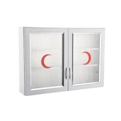 Omnipazar CLK-846 PVC İlk Yardım Ecza Dolabı 2 Kapaklı Beyaz - 1