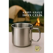 Inox Çelik Kamp Kupası - Inox Kamp Bardağı Profesyonel Inox Çelik 350 ml - 1
