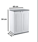 Omnipazar CLK-805 Plastik 2 Kapaklı Çok Amaçlı Banyo Dolabı Demonte Beyaz - 2