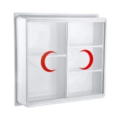 Omnipazar CLK-157 Plastik Büyük İlk Yardım Ecza Dolabı 5 Bölmeli Beyaz - 1