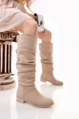 Winda Bej Süet Körüklü Çizme thumbnail 1