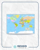 Dünya Haritası Posteri 50x70 cm - 1