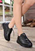 Romy Siyah Cilt  Bağcıklı Spor Ayakkabı thumbnail 2