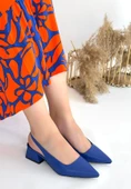 Morji Mavi Cilt Topuklu Ayakkabı thumbnail 2