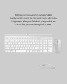 USB Alıcılı Kablosuz Klavye Mouse - Geniş Uyumluluk, Sessiz Tuşlar - 5