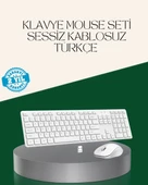 Ergonomik Kablosuz Klavye Mouse Takımı - Tam Boy, Sessiz ve Güvenilir - 1