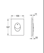 GROHE Skate Air Kumanda Paneli, Krom, 38505000 - 2