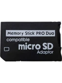 Sony Psp Memory Stick Pro Duo Adaptör Psp Hafıza Kartı Adaptör Mikro Sd Kart Çevirici thumbnail 1