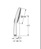 Grohe RainShower SmartActive 130 Cube El Duşu, 3 Akışlı, Fırçalı Bakır, 26582DL0 thumbnail 2