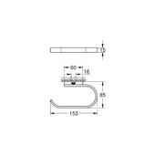 Grohe Selection Tuvalet Kağıtlığı Krom, 41068000 - 3