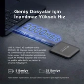 Transcend TS1TESD420G 1TB, USB,Type C, 20Gbps, 2000MB/s Magsafe Taşınabilir Harici SSD - Gold - 4