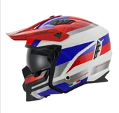 Sway X1-X Seul Track Modüler Full Face Çene Sökülebilen Motosiklet Kaskı XL Beden Beyaz Kırmızı thumbnail 1