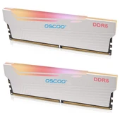 Oscoo White Radiantx R500 RGB 32GB (2X16) 6000MHZ CL46 DDR5 1.35V Ram thumbnail 6