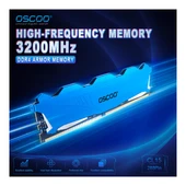 Oscoo Blue Armor T200 16GB (2x8) 3200MHZ CL22 Ddr4 1.2V Ram - 3