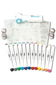 Serve Marker Airbrush Kit - 12 Adet Keçeli Kalem thumbnail 4