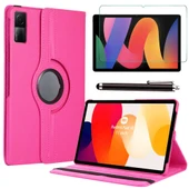 Xiaomi Redmi Pad SE 11 Uyumlu Tablet Kılıfı Cam Ekran Koruyucu Kalem Set Pembe thumbnail 1