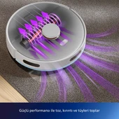 Philips XU2100/20 2000 Serisi Islak Kuru Moplu İstasyonlu Robot Süpürge, HomeRun Uygulaması, LDS Radar Navigasyon, Beyaz, thumbnail 2