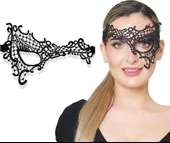 Dantel Tül Malzemeden İmal Sarı Renk Balo Parti Maskesi Venedik thumbnail 2