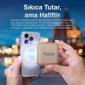 Transcend TS2TESD420G 2TB, USB,Type C, 20Gbps, 2000MB/s Magsafe Taşınabilir Harici SSD - Gold - 3