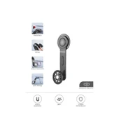 JX-057 Siyah Güçlü Manyetik 360° Dönebilen, Esnek, Yapışkan Tabanlı, Sarsıntı Önleyici Araç Içi Telefon Tutucu - 1