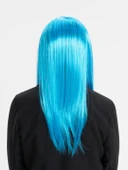 Açık Mavi Renk Uzun Düz Parti Peruğu thumbnail 2