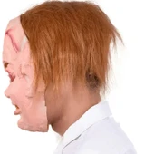 Çaki Maskesi Kahverengi Saçlı Lateks Et Chucky Çaki Maskesi thumbnail 2