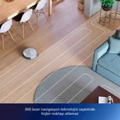 Philips XU2100/20 2000 Serisi Islak Kuru Moplu İstasyonlu Robot Süpürge, HomeRun Uygulaması, LDS Radar Navigasyon, Beyaz, thumbnail 3