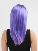 Lila Renk Uzun Düz Parti Peruğu thumbnail 2
