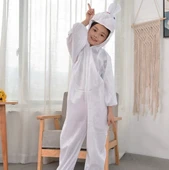 Çocuk Tavşan Kostümü Beyaz Renk 3-5 Yaş 100 Cm thumbnail 2