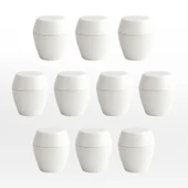 Merkür 10lu Düğme Kulp Beyaz Renk Mobilya Mutfak Dolap Dolabı Çekmece Kulpu Plastik Tek Vidalı Set thumbnail 5